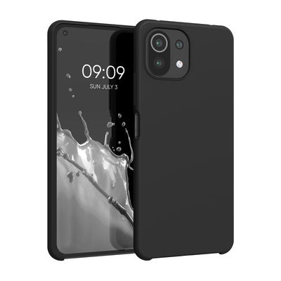 Gummierte Silikon Hülle für Xiaomi 11 Lite (5G) NE / Mi 11 Lite (5G) in Schwarz