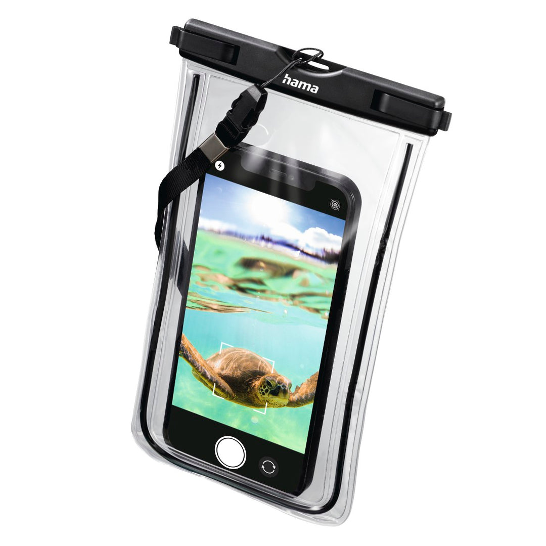 Hama Wasserdichte Handyhülle Finest Sports für Smartphones, Größe XXL, Schwarz