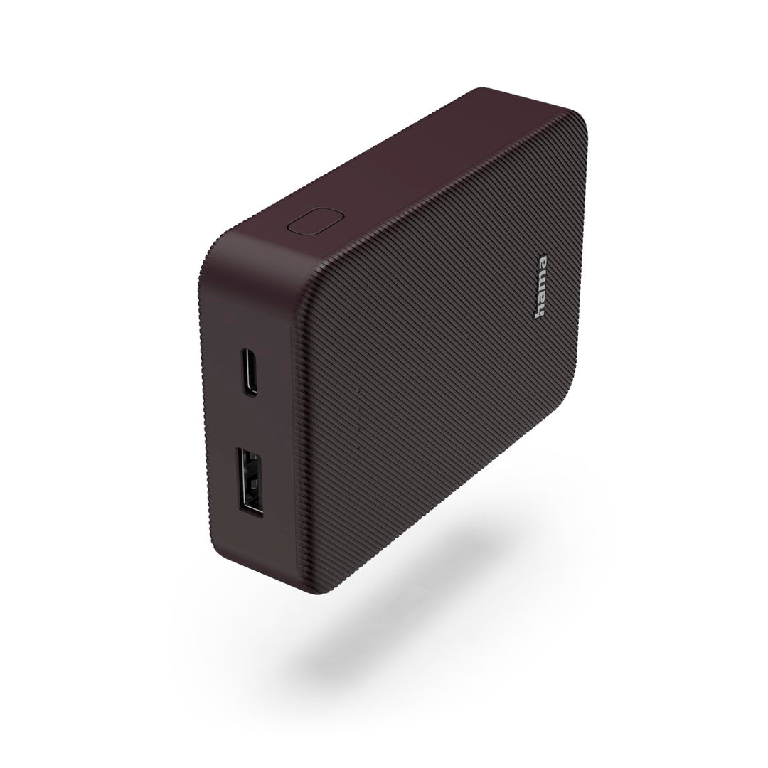 Hama Power Pack Colour 10, 10000mAh, 2 Ausgänge: USB-C, USB-A, Pflaume