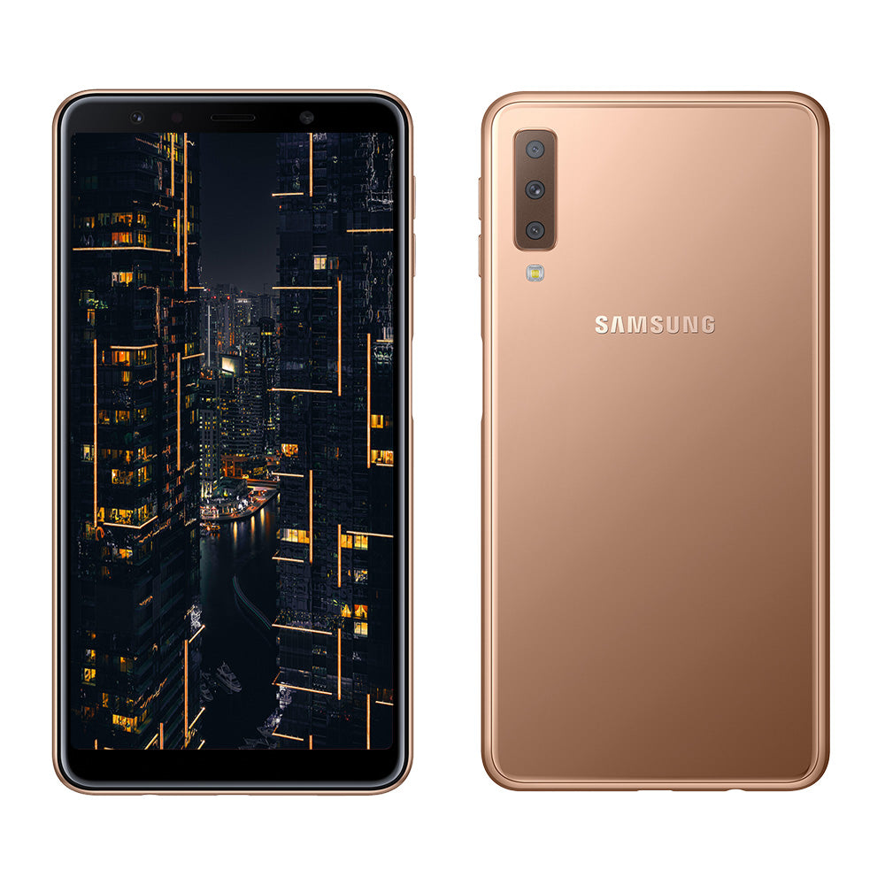 中古】GALAXY A7 64GB ゴールド SM-A750C 楽天 SIMフリー