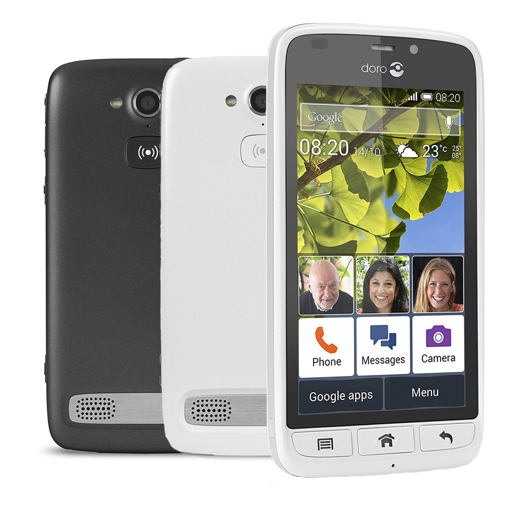 Design 4in1 Set Black Color PU Leather Case For Doro Liberto 820 Mini