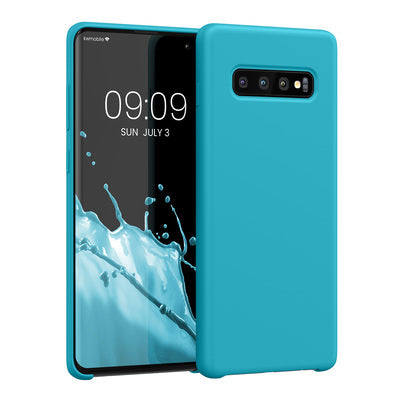 Gummierte Silikon Hülle für Samsung Galaxy S10 Plus / S10+ in Cool Glacier
