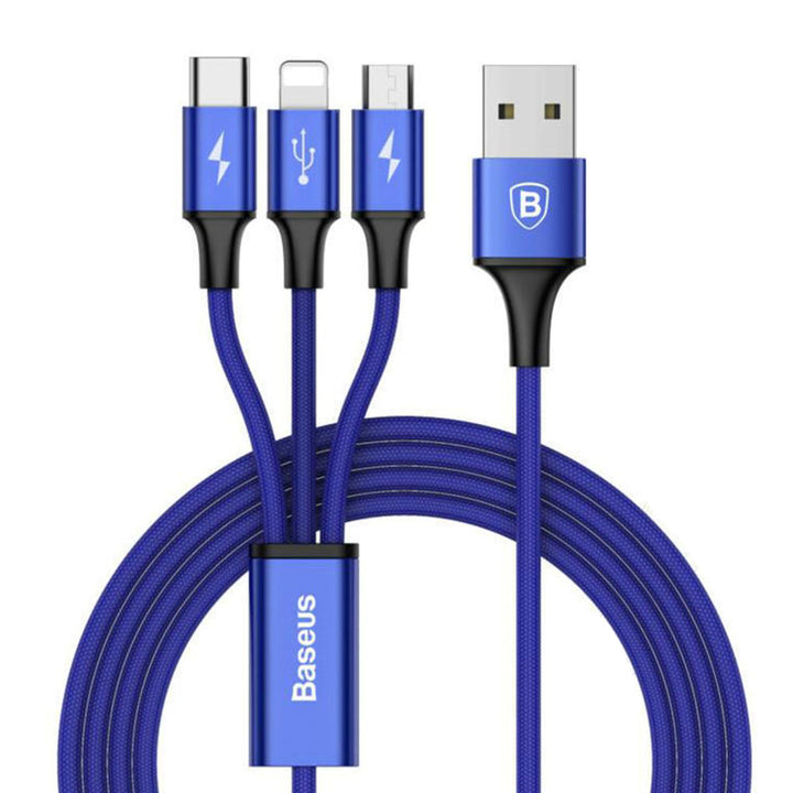 Baseus 3in1 Datenkabel 120cm Lightning / MicroUSB / USB-C Rapid Series Handingo