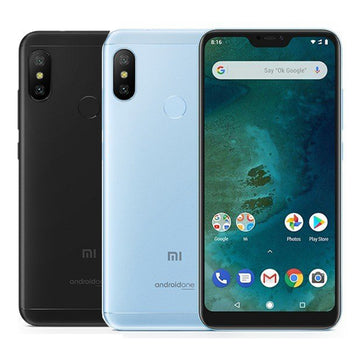 Xiaomi Handys in hellblau und schwarz