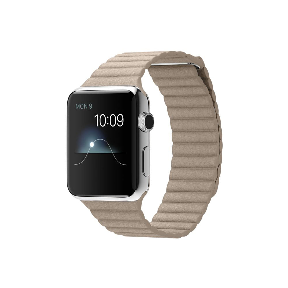 Apple Watch Edelstahl 42mm Loop Lederarmband