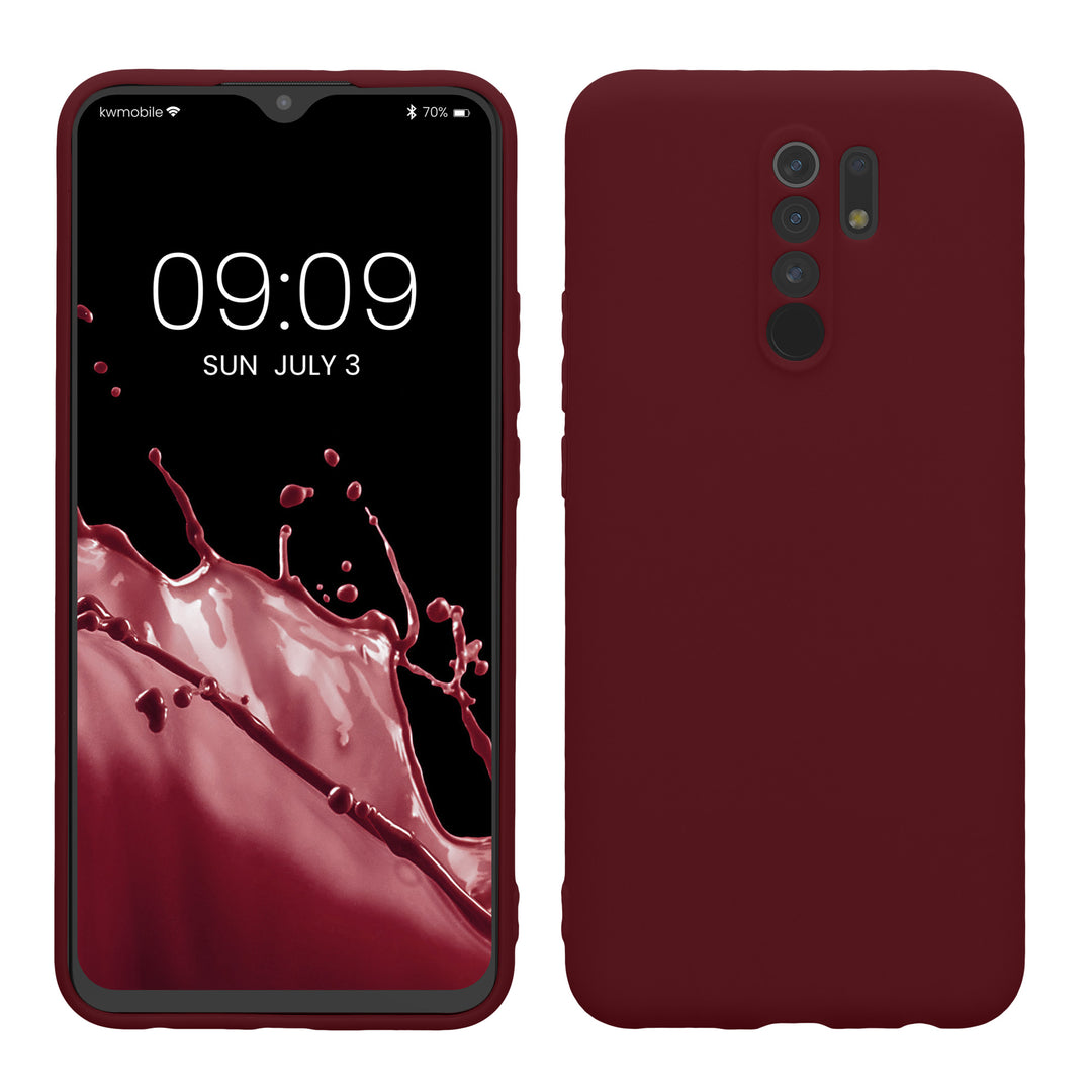 TPU Hülle mit Kameraschutz für Xiaomi Redmi 9 in Bordeaux Violett