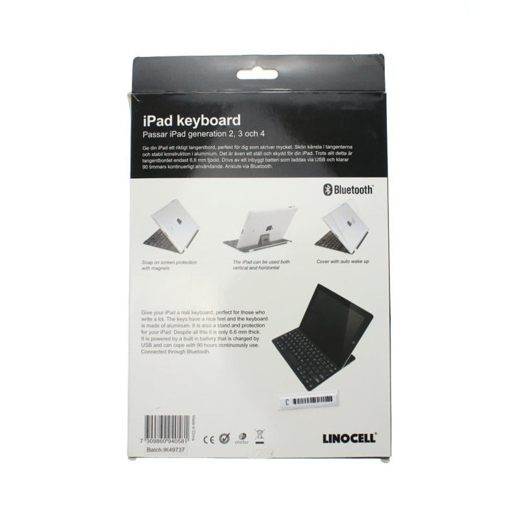 Linocell Bluetooth Keyboard Folio für Apple iPad 2 schwarz - Neu