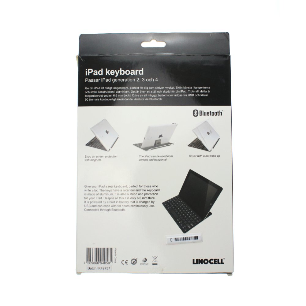 Linocell Bluetooth Keyboard Folio für Apple iPad 2 schwarz - A+