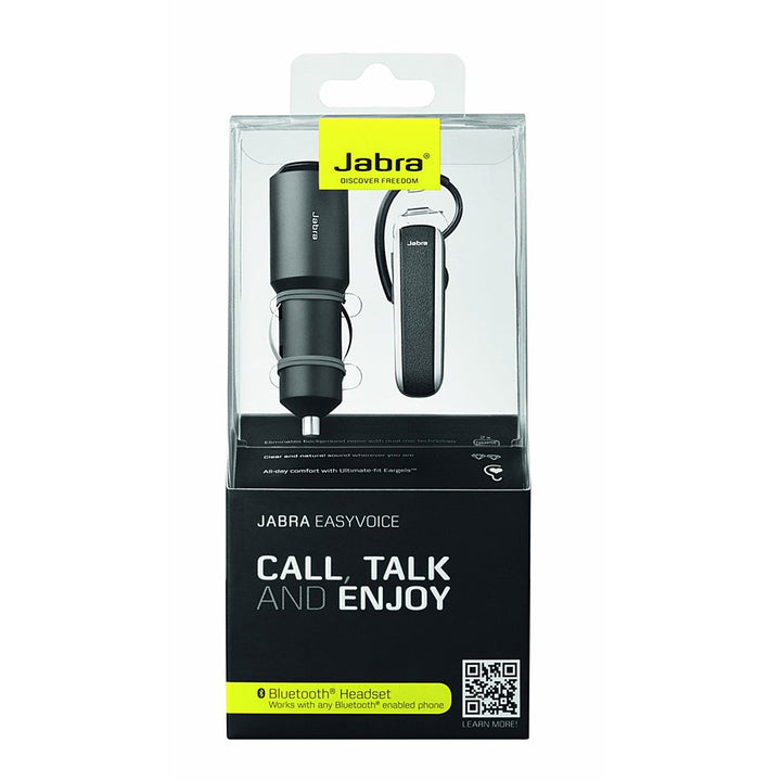 Jabra Easy Voice Bluetooth Headset mit KFZ Ladegerät in schwarz - Neu